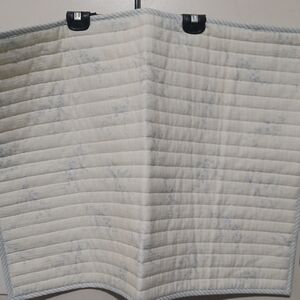 Indigo Striped Cotton Pillow Sham in White and Light Blue